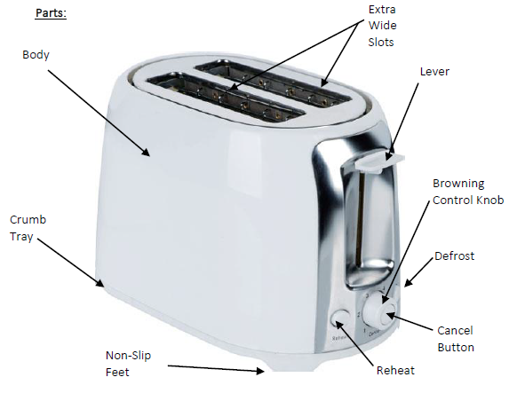 Brentwood TS-292B STAINLESS STEEL 2 SLICE TOASTERS FIG 1