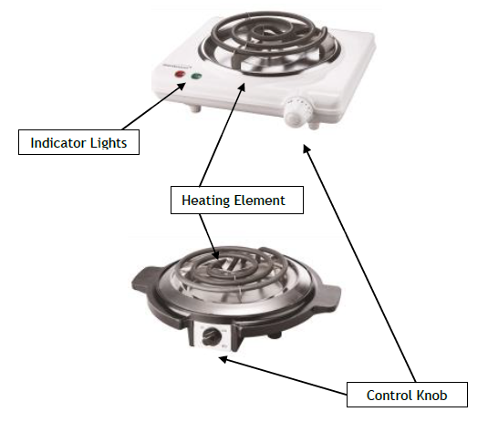 Brentwood TS-322 Electric Single Burners & Hot Plates  FIG 1