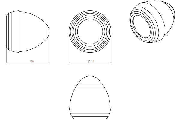 Pequod Ovoid Sub 5.1 18 Inch Bass Reflex Subwoofer fig 2